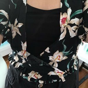 Zara Floral Shirt Top